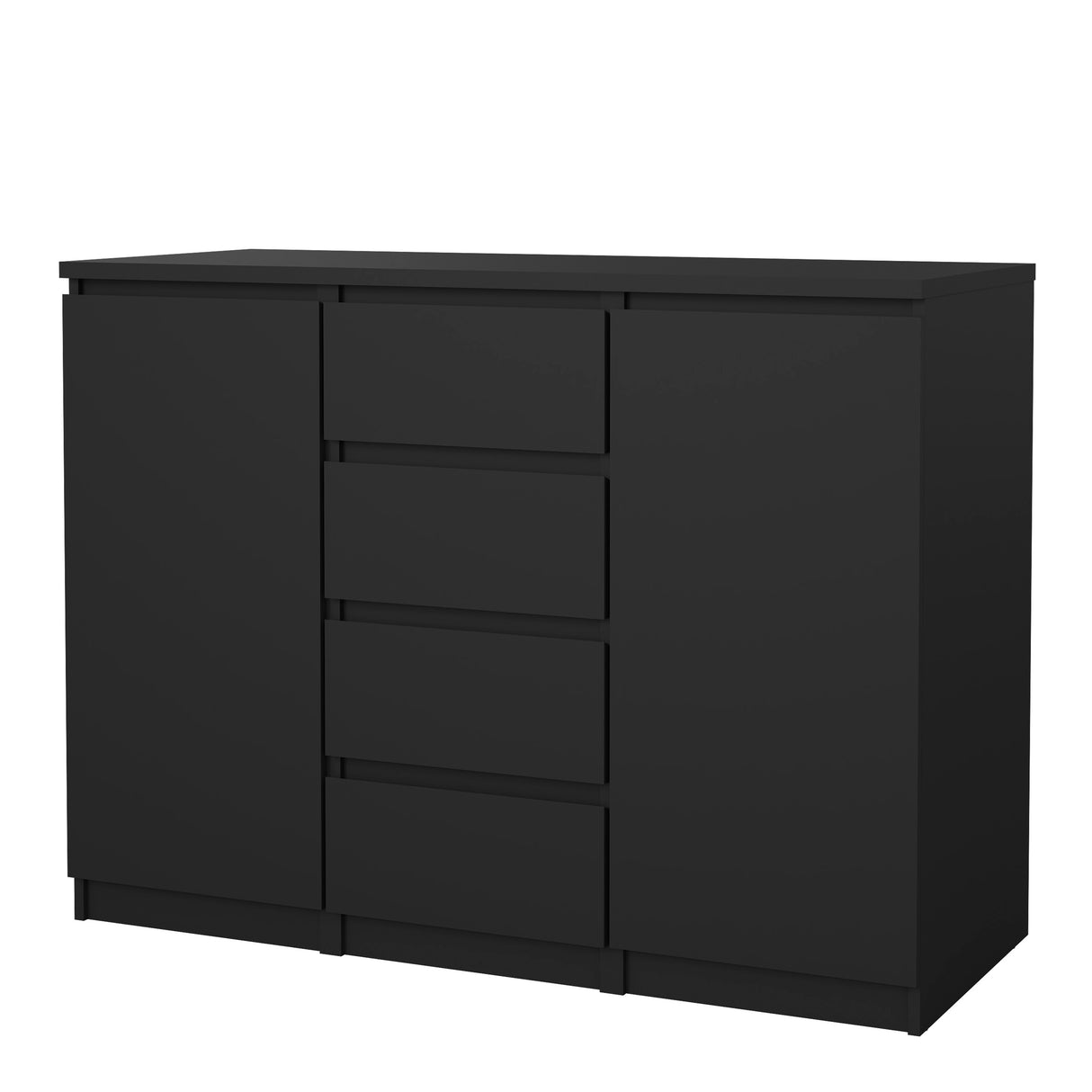 Naia Sideboard - 4 Drawers 2 Doors in Black Matt