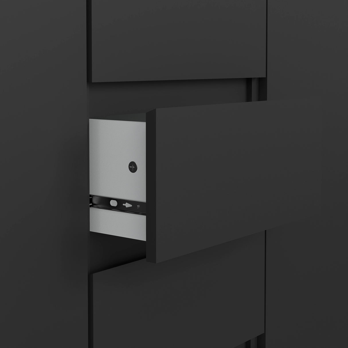 Naia Sideboard - 4 Drawers 2 Doors in Black Matt