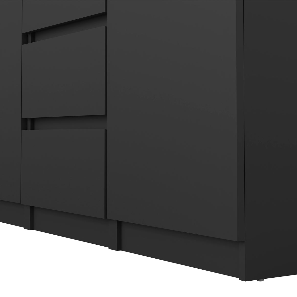 Naia Sideboard - 4 Drawers 2 Doors in Black Matt