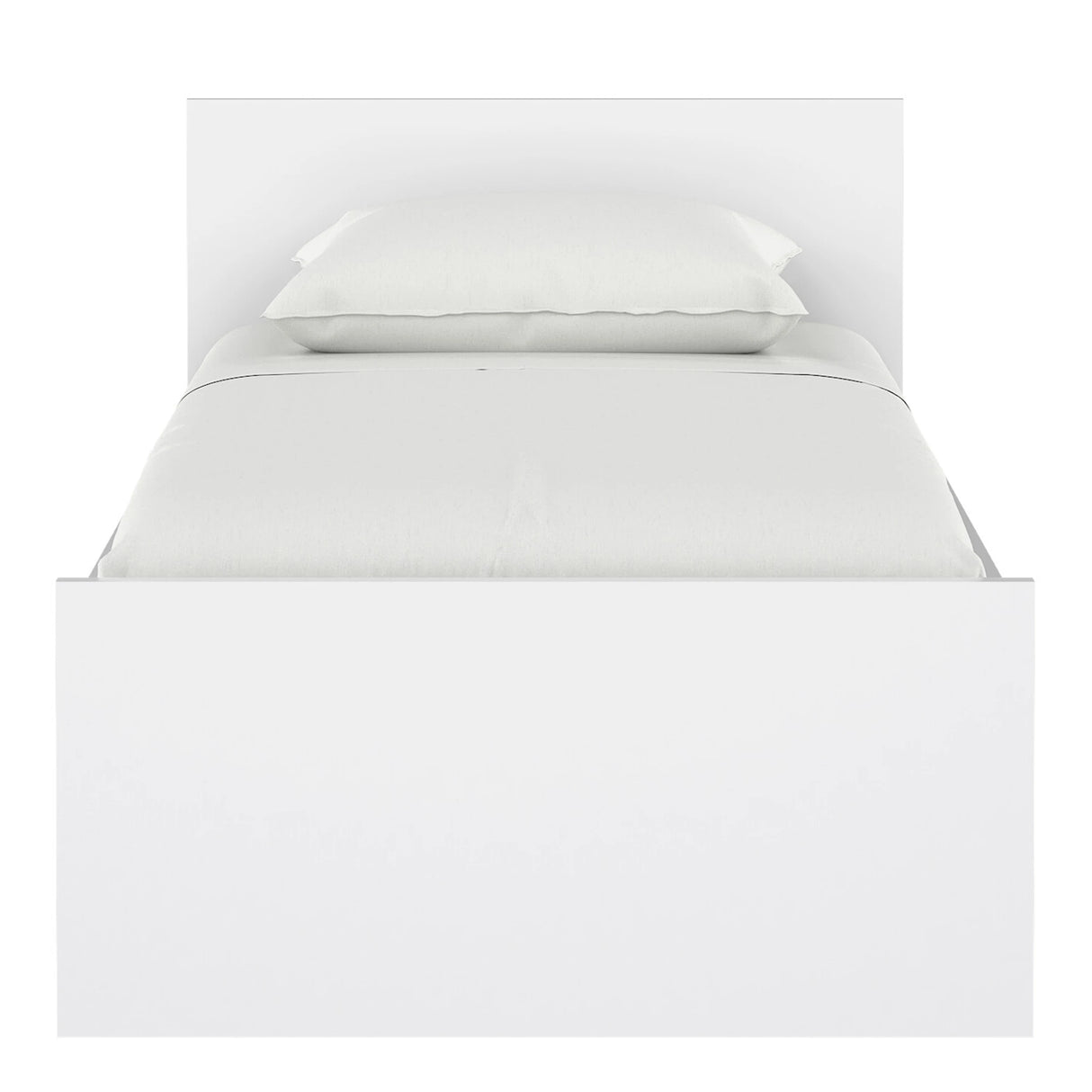 Naia Single Bed 3ft (90 x 190) in White High Gloss