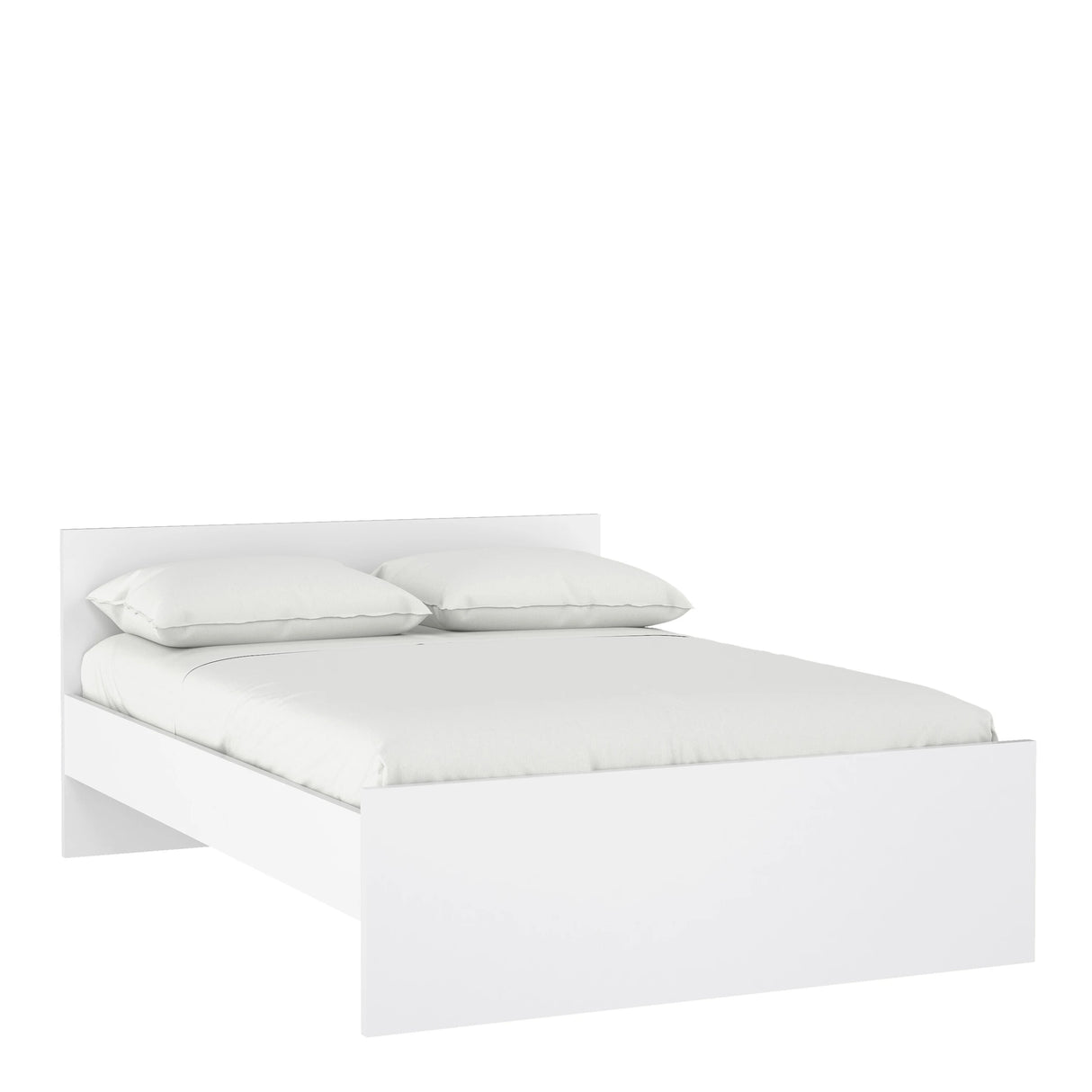 Naia Double Bed 4ft6 (140 x 190) in White High Gloss