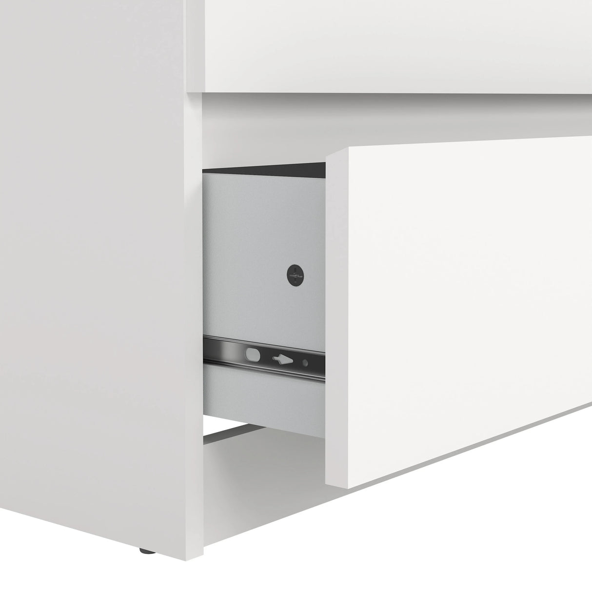 Naia Wide Chest of 6 Drawers in White