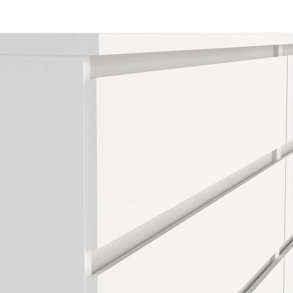 Naia Wide Chest of 6 Drawers in White