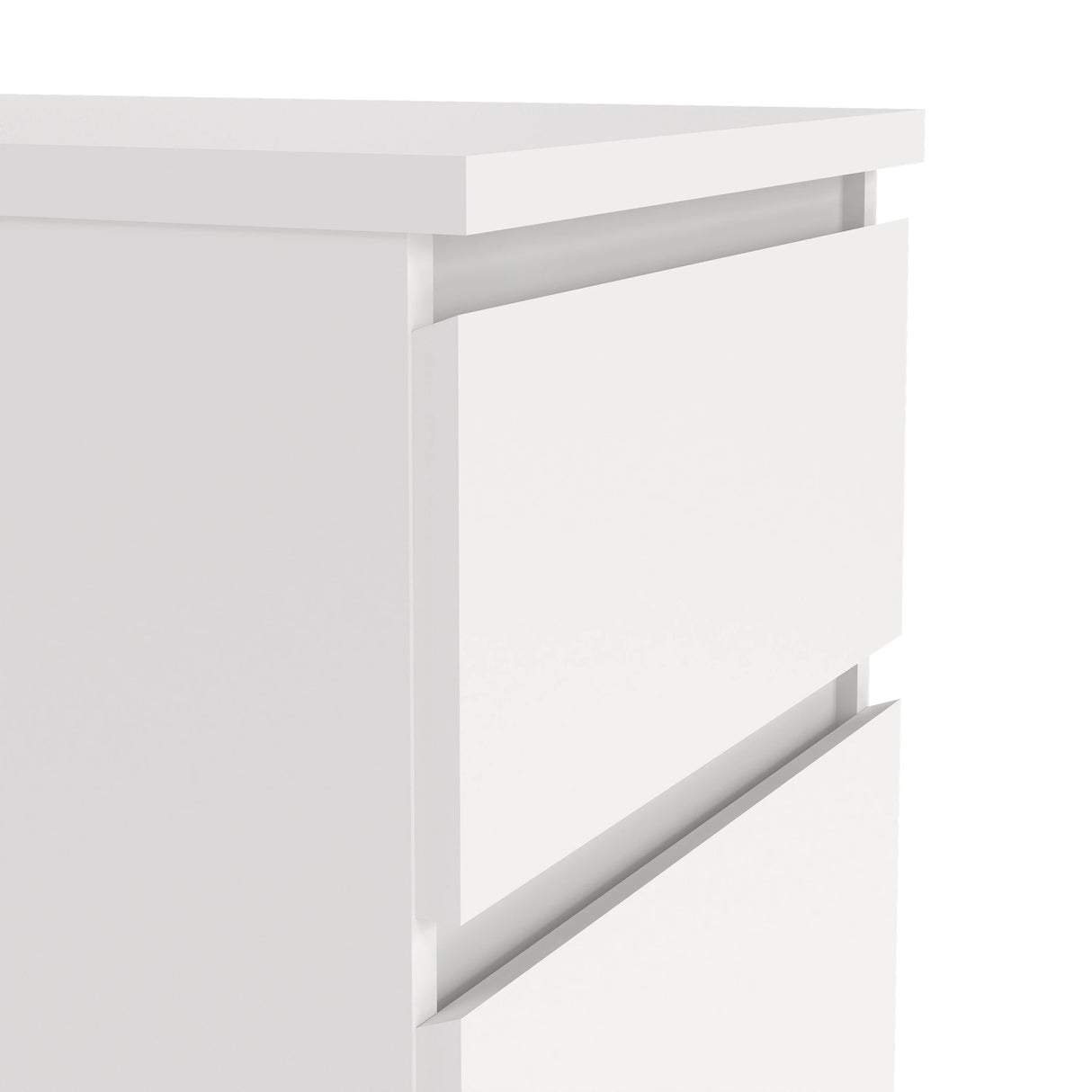 Naia Narrow Chest of 5 Drawers in White