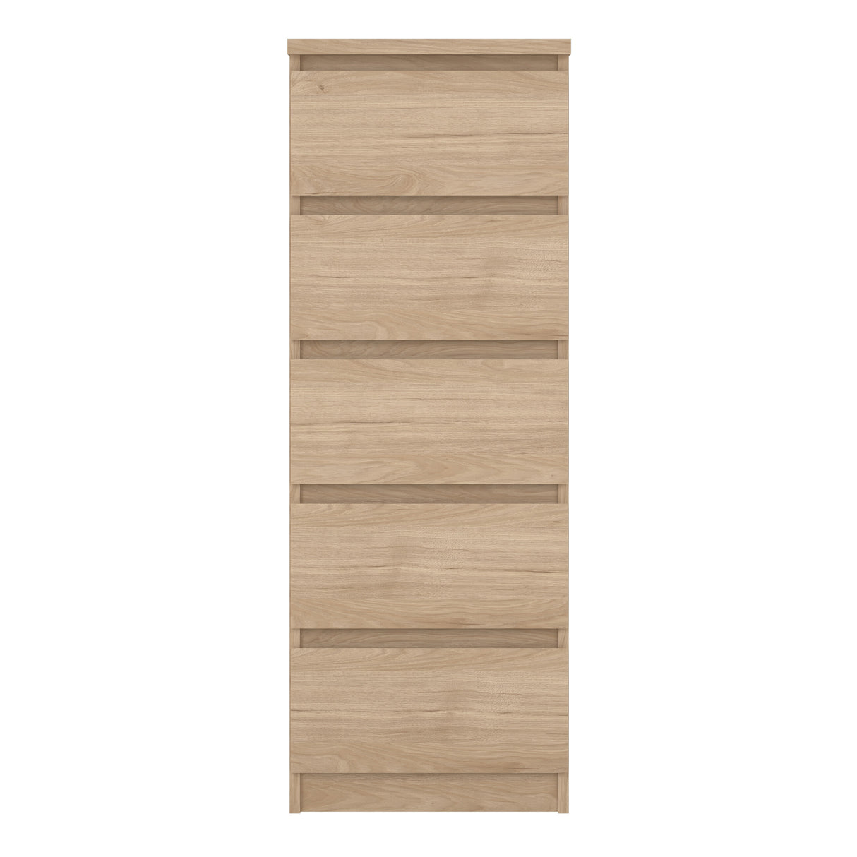 Naia Narrow Chest of 5 Drawers in Jackson Hickory Oak
