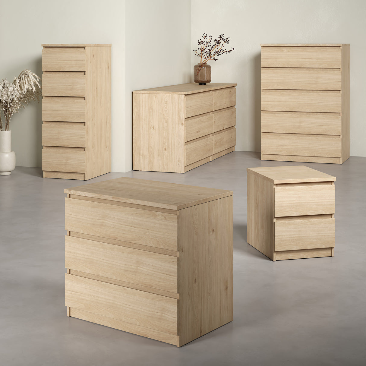 Naia Chest of 3 Drawers in Jackson Hickory Oak