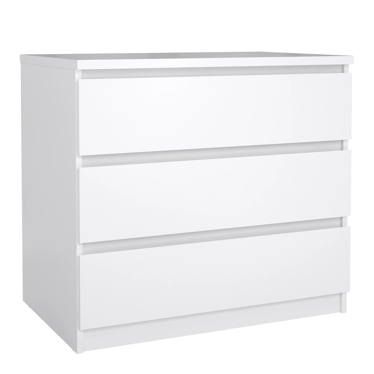 Naia Chest of 3 Drawers in White High Gloss