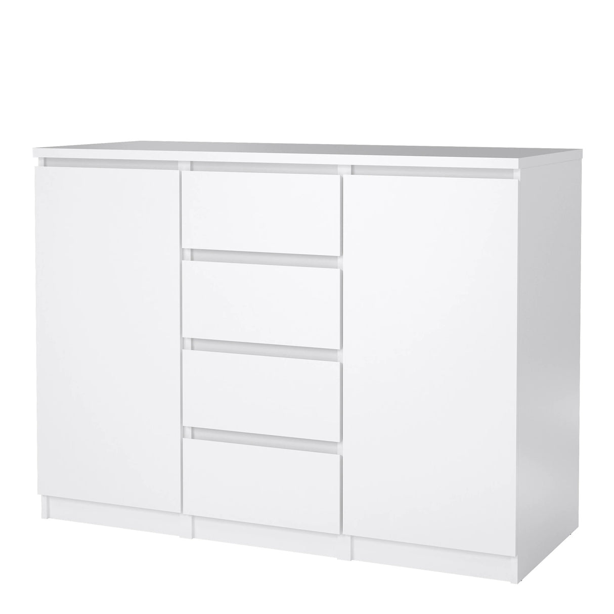 Naia Sideboard - 4 Drawers 2 Doors in White High Gloss