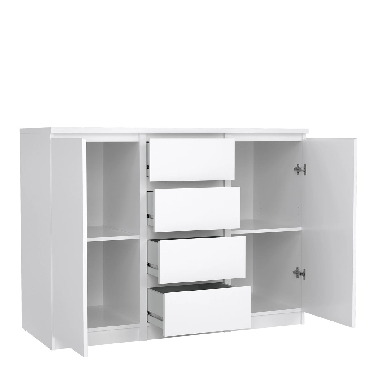 Naia Sideboard - 4 Drawers 2 Doors in White High Gloss