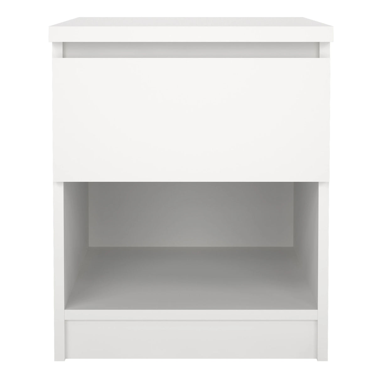 Naia Bedside 1 Drawer 1 Shelf in White