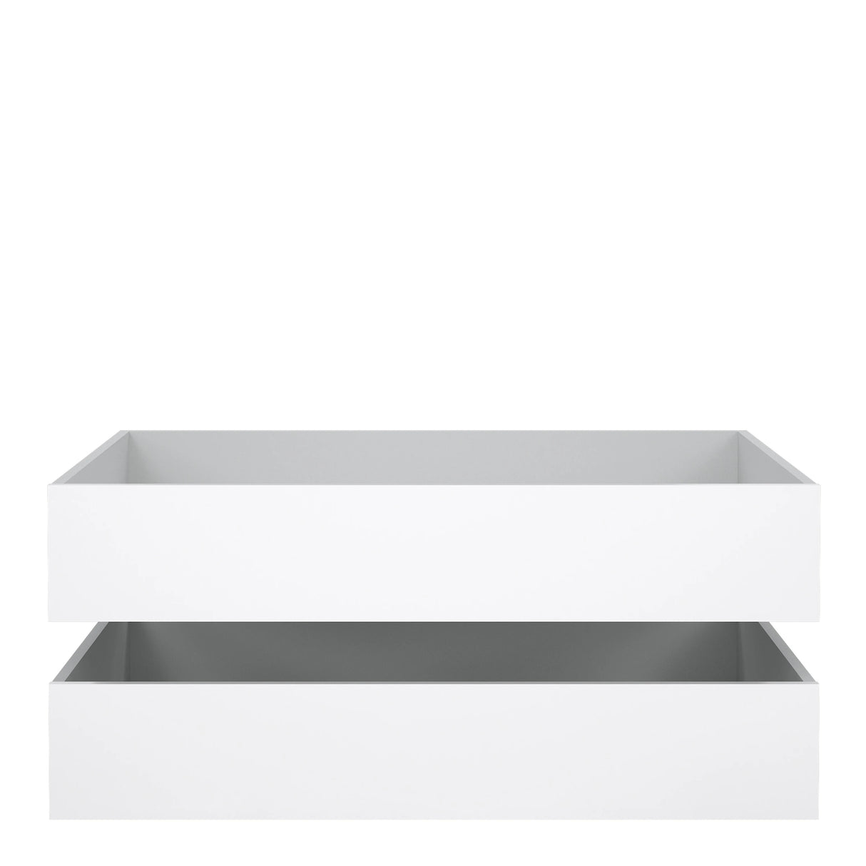 Naia Set of 2 Underbed Drawers (for Single or Double Beds) in White High Gloss