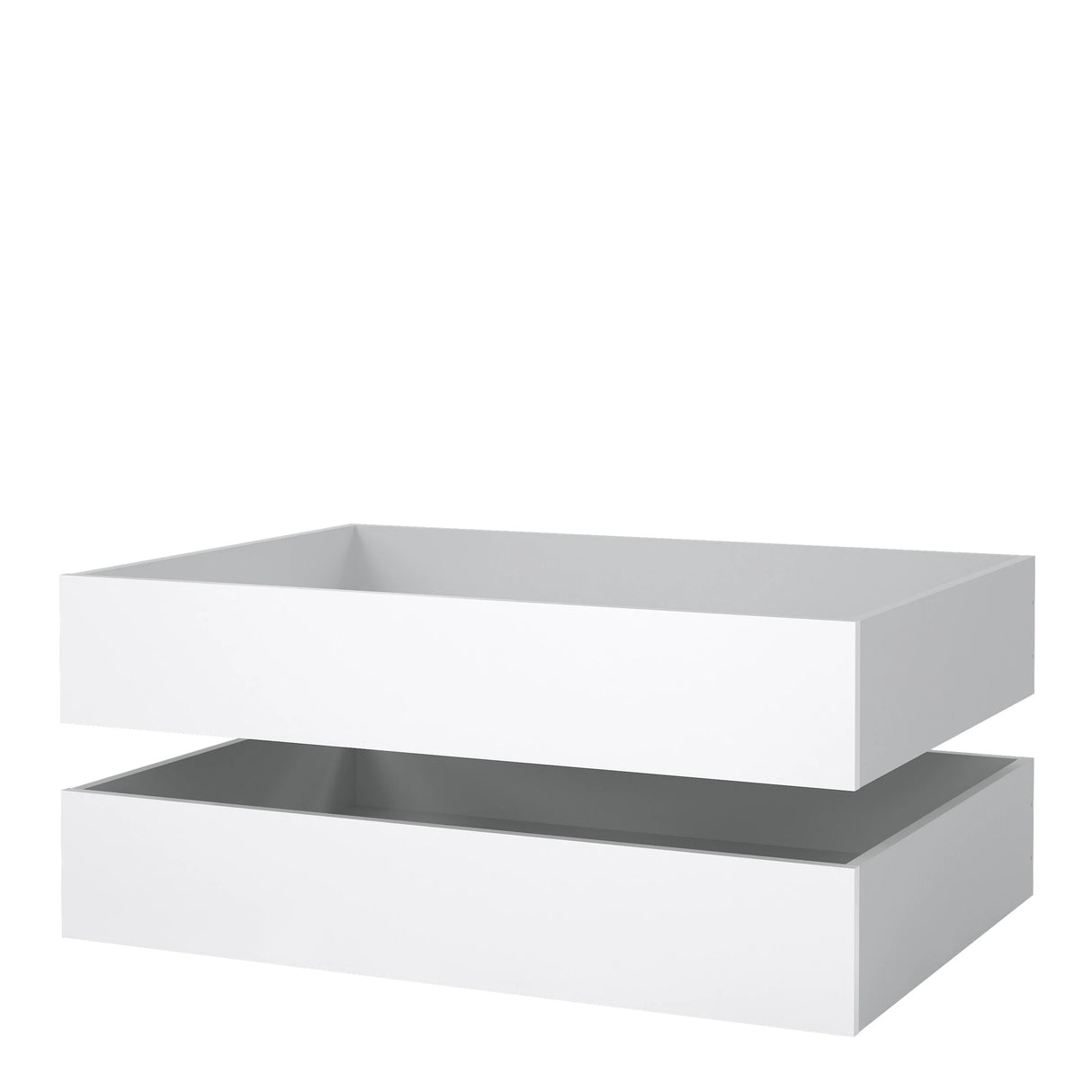 Naia Set of 2 Underbed Drawers (for Single or Double Beds) in White High Gloss