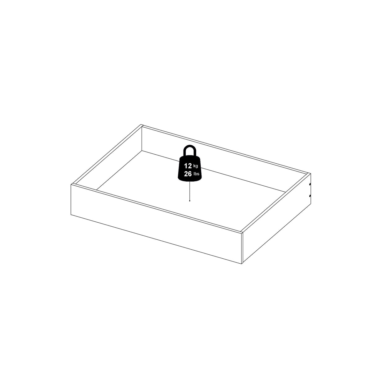 Naia Set of 2 Underbed Drawers (for Single or Double Beds) in Black Matt