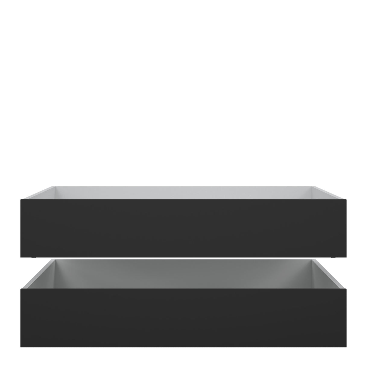 Naia Set of 2 Underbed Drawers (for Single or Double Beds) in Black Matt