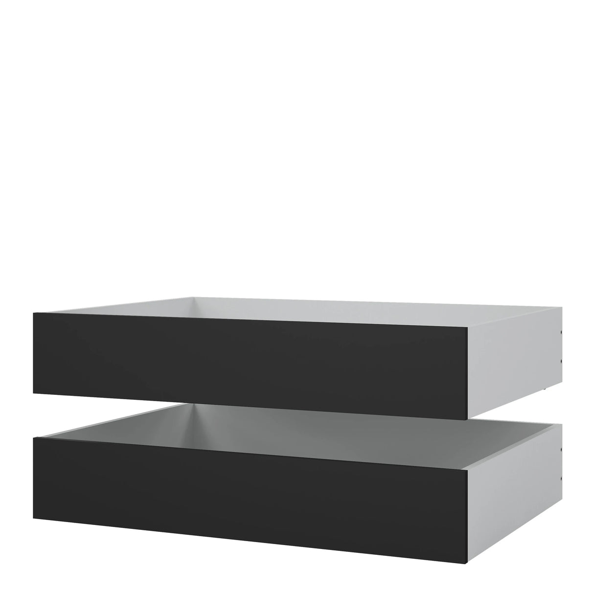 Naia Set of 2 Underbed Drawers (for Single or Double Beds) in Black Matt