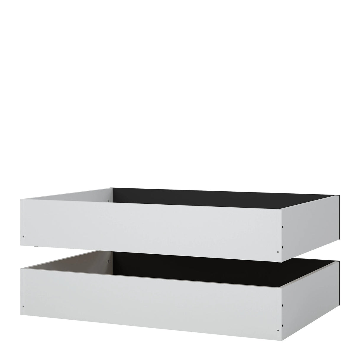 Naia Set of 2 Underbed Drawers (for Single or Double Beds) in Black Matt