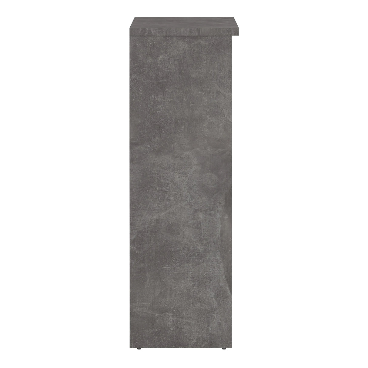 Naia Shoe Cabinet with 2 Flip Down Doors 1 Door and 1 Drawer in Concrete and White High Gloss