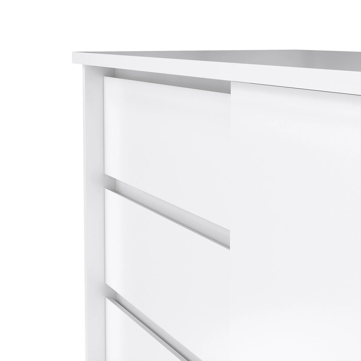 Naia Storage Unit with 1 Sliding Door and 3 Drawers in White High Gloss