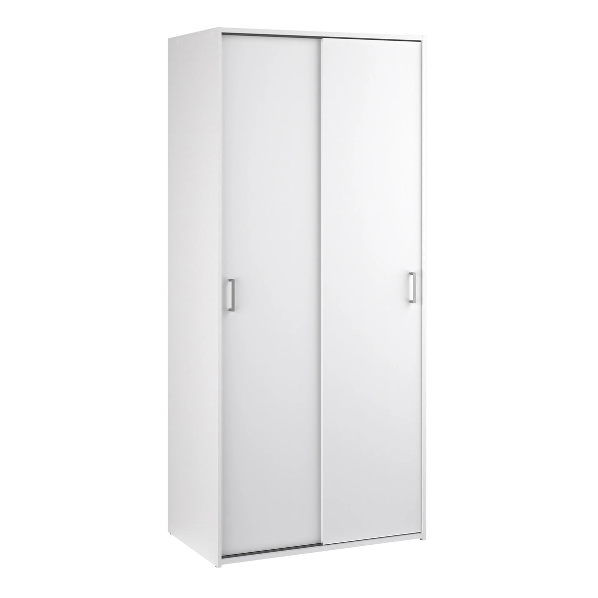Space Wardrobe with 2 Sliding Doors in White