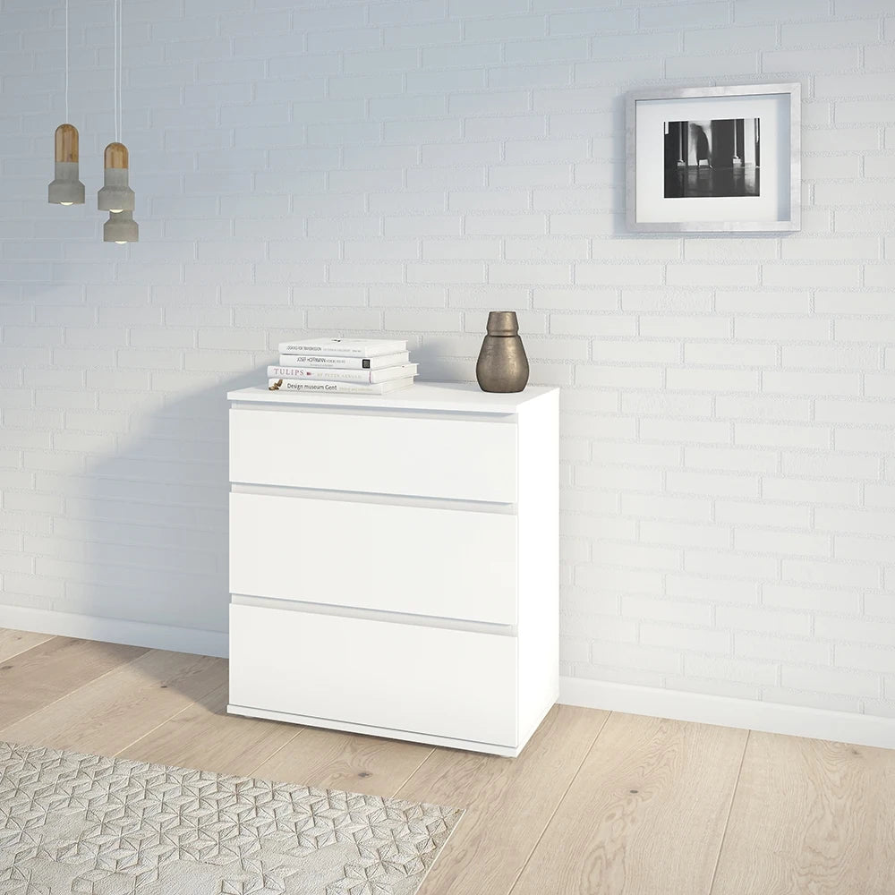 Nova 3 Drawer Chest in White