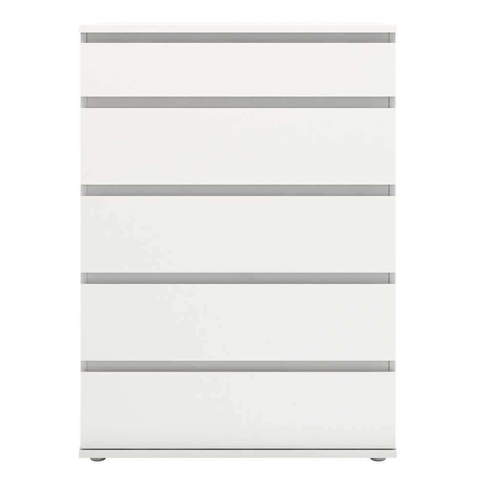Nova 5 Drawer Chest in White