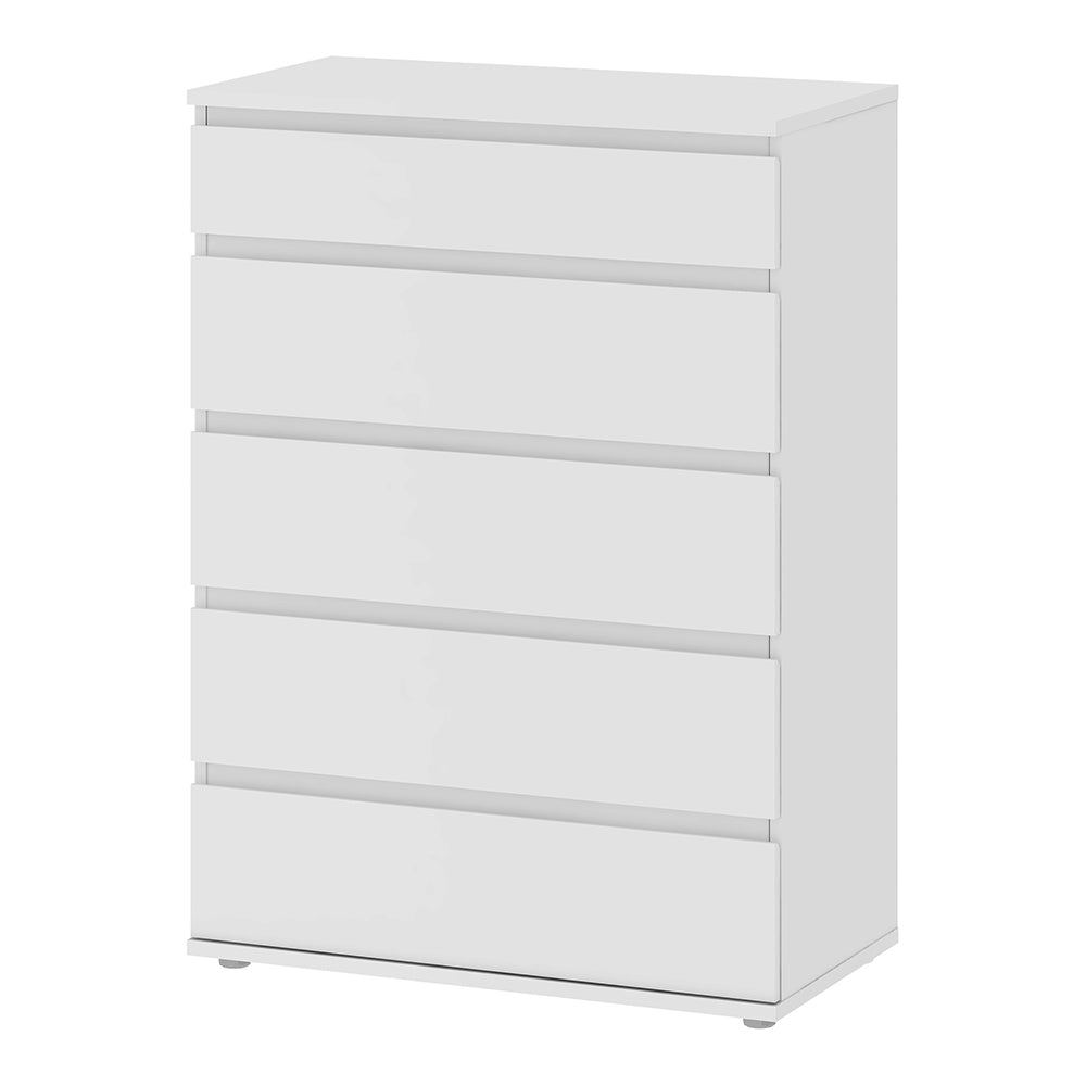 Nova 5 Drawer Chest in White