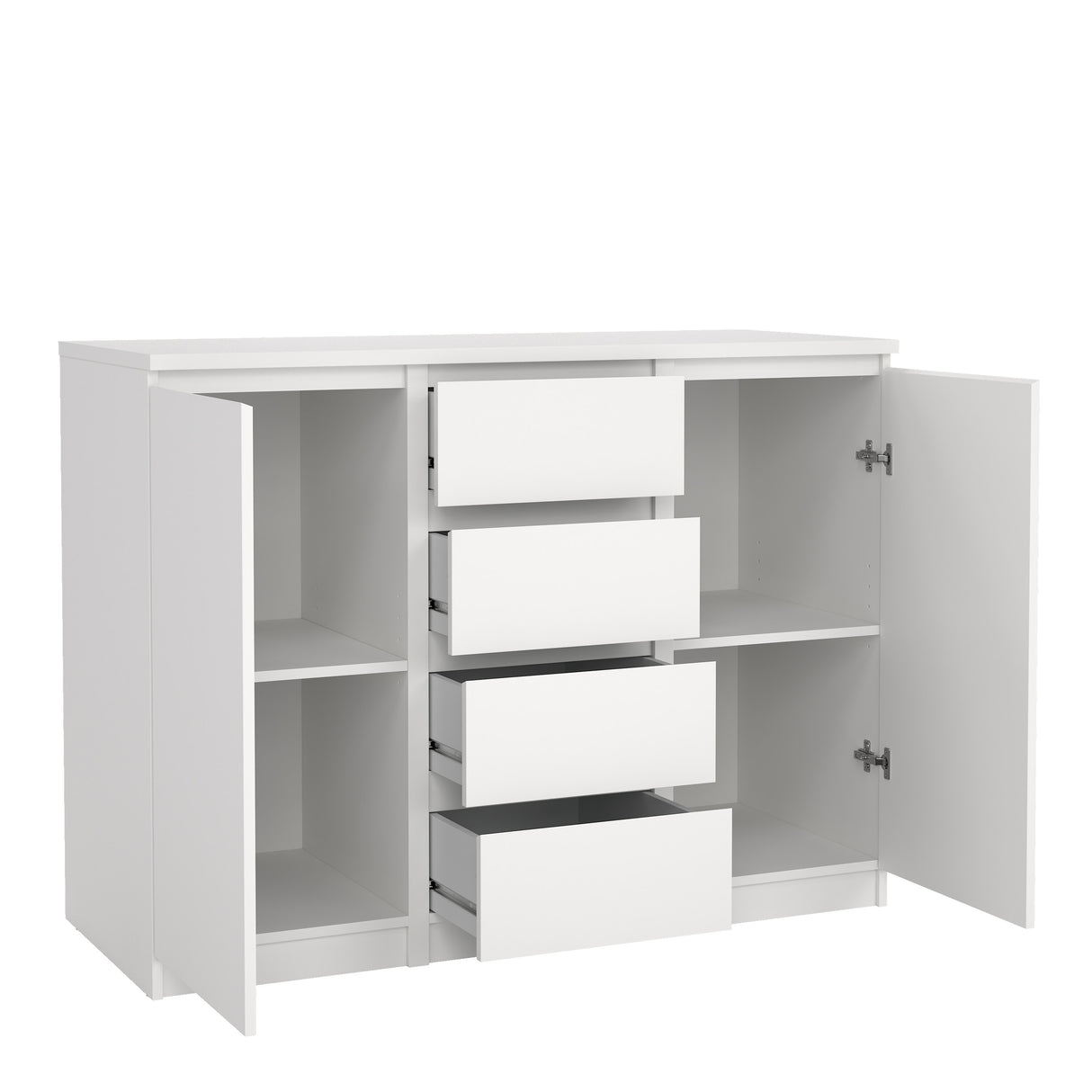 Naia Sideboard 4 Drawers 2 Doors in White
