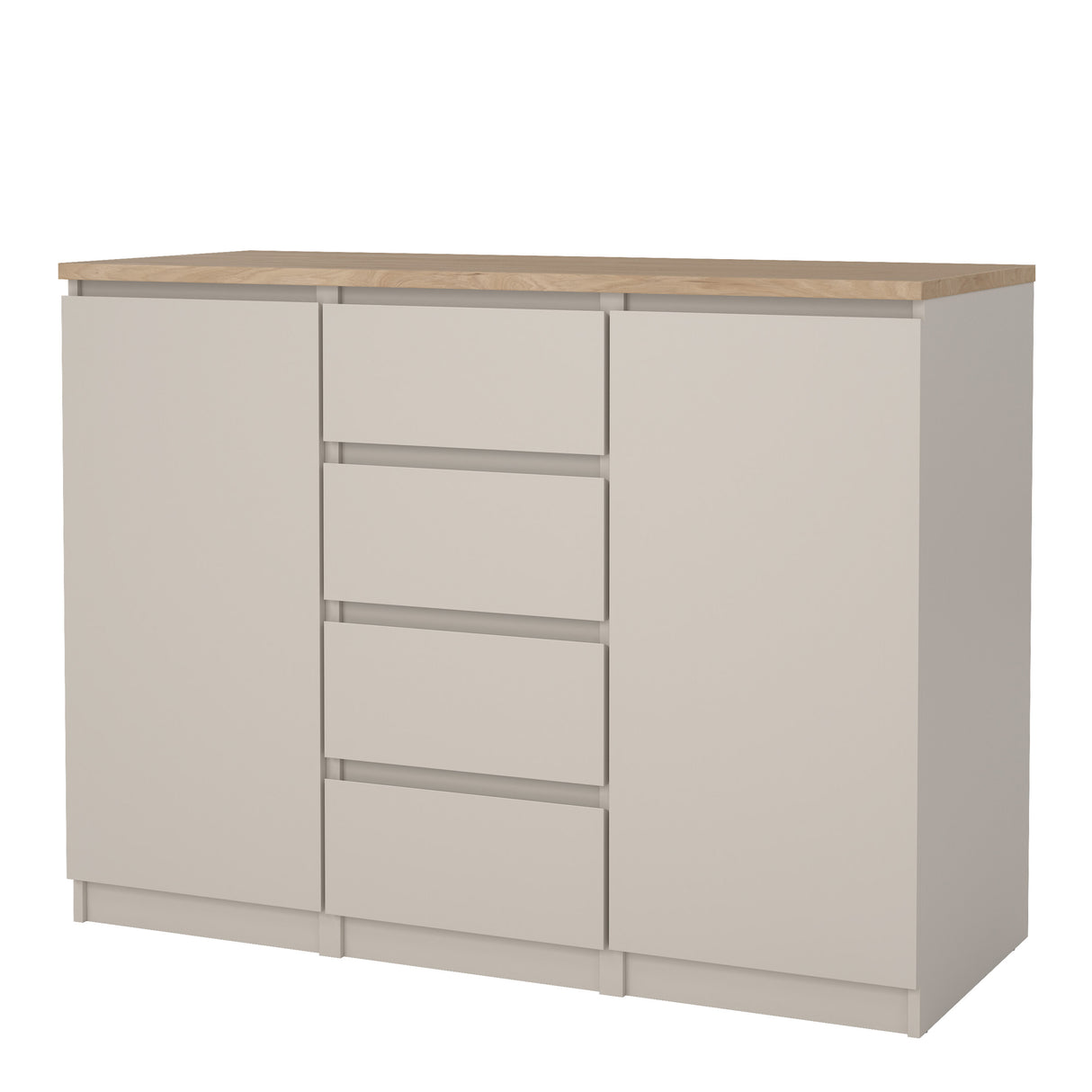 Naia Sideboard 4 Drawers 2 Doors in Cashmere Jackson Hickory