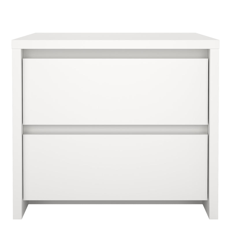 Next Nightstand 2 Drawers White