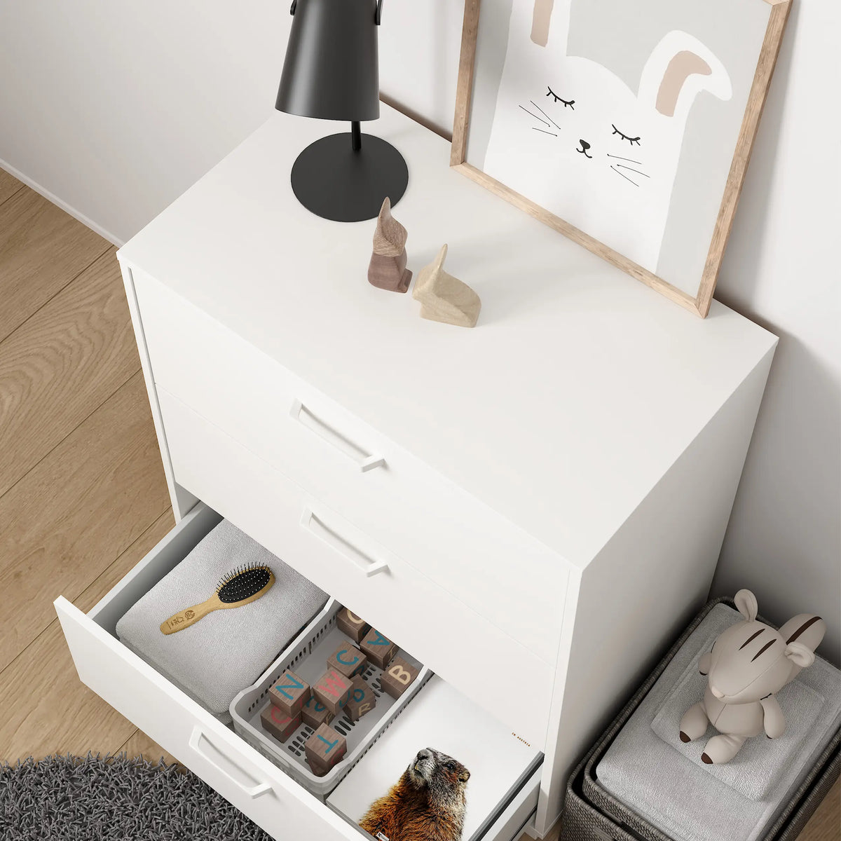 Sofia Chest 3 Drawers White