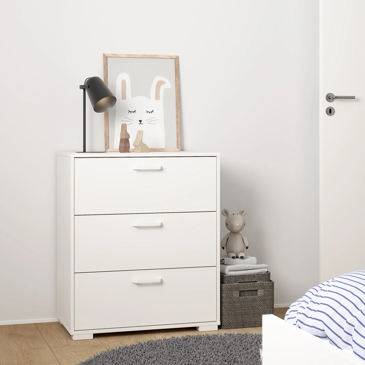 Sofia Chest 3 Drawers White