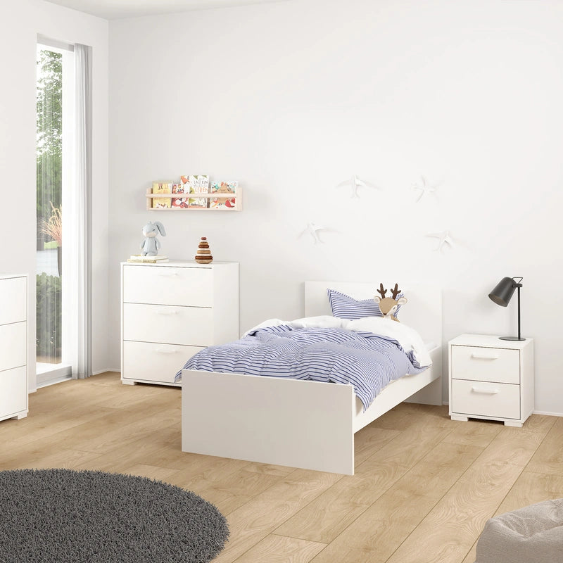 Sofia Nightstand 2 Drawers White