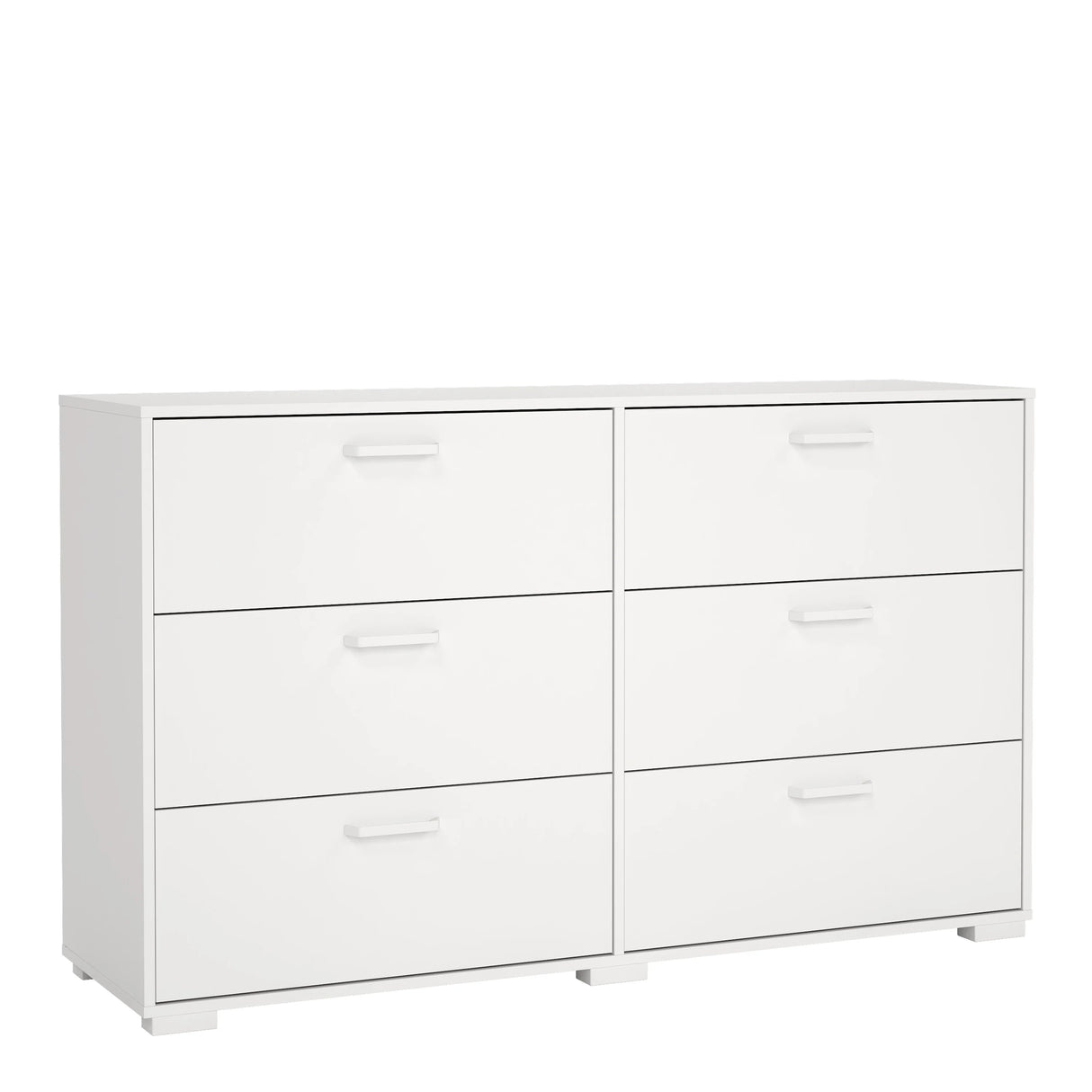 Sofia Double Dresser 6 Drawers White