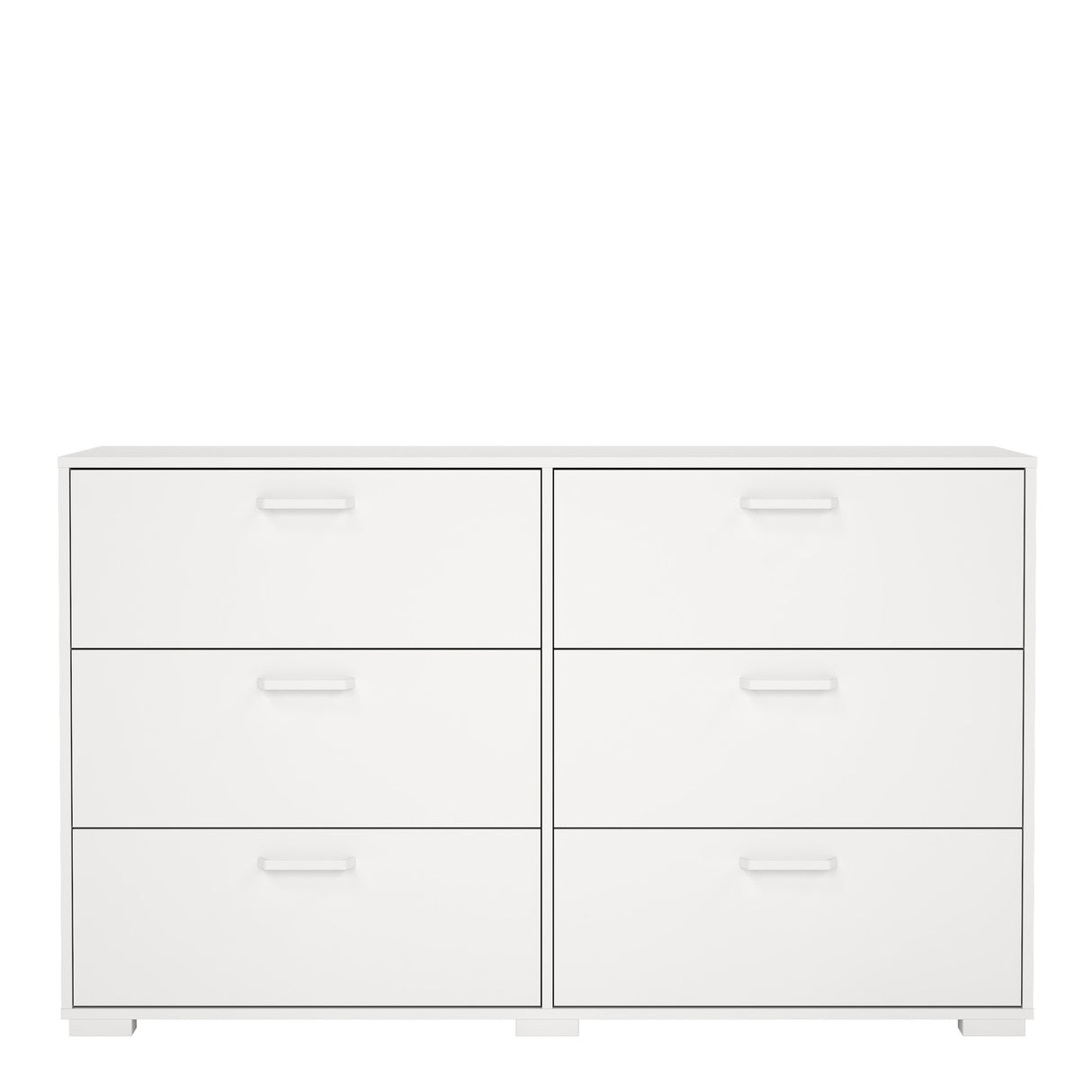Sofia Double Dresser 6 Drawers White