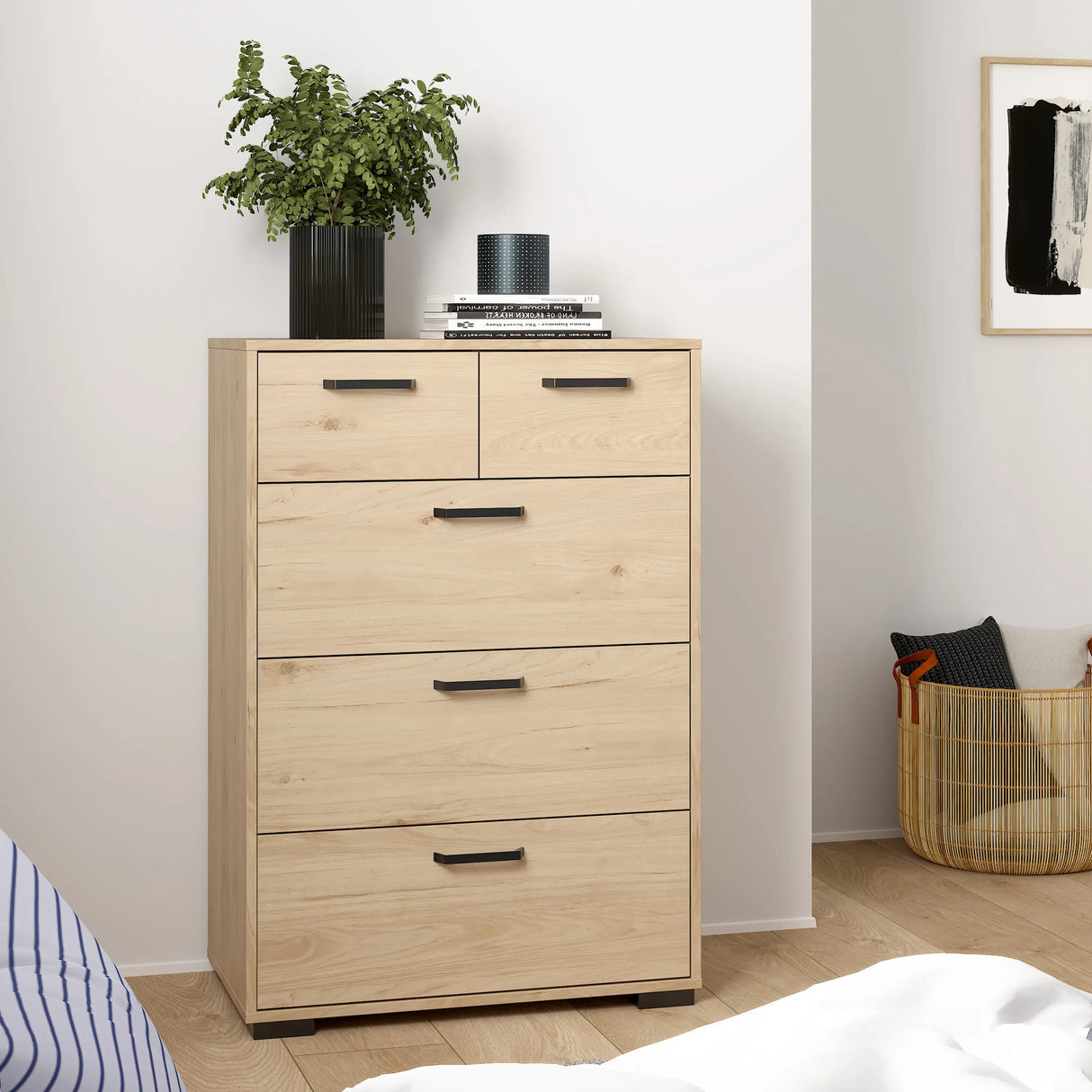 Sofia Chest 3 + 2 Drawers Jackson Hickory