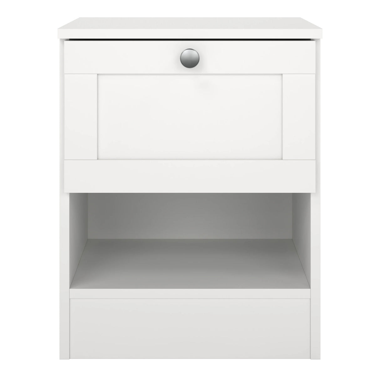 Brande Nightstand with 1 Frame Drawer in White