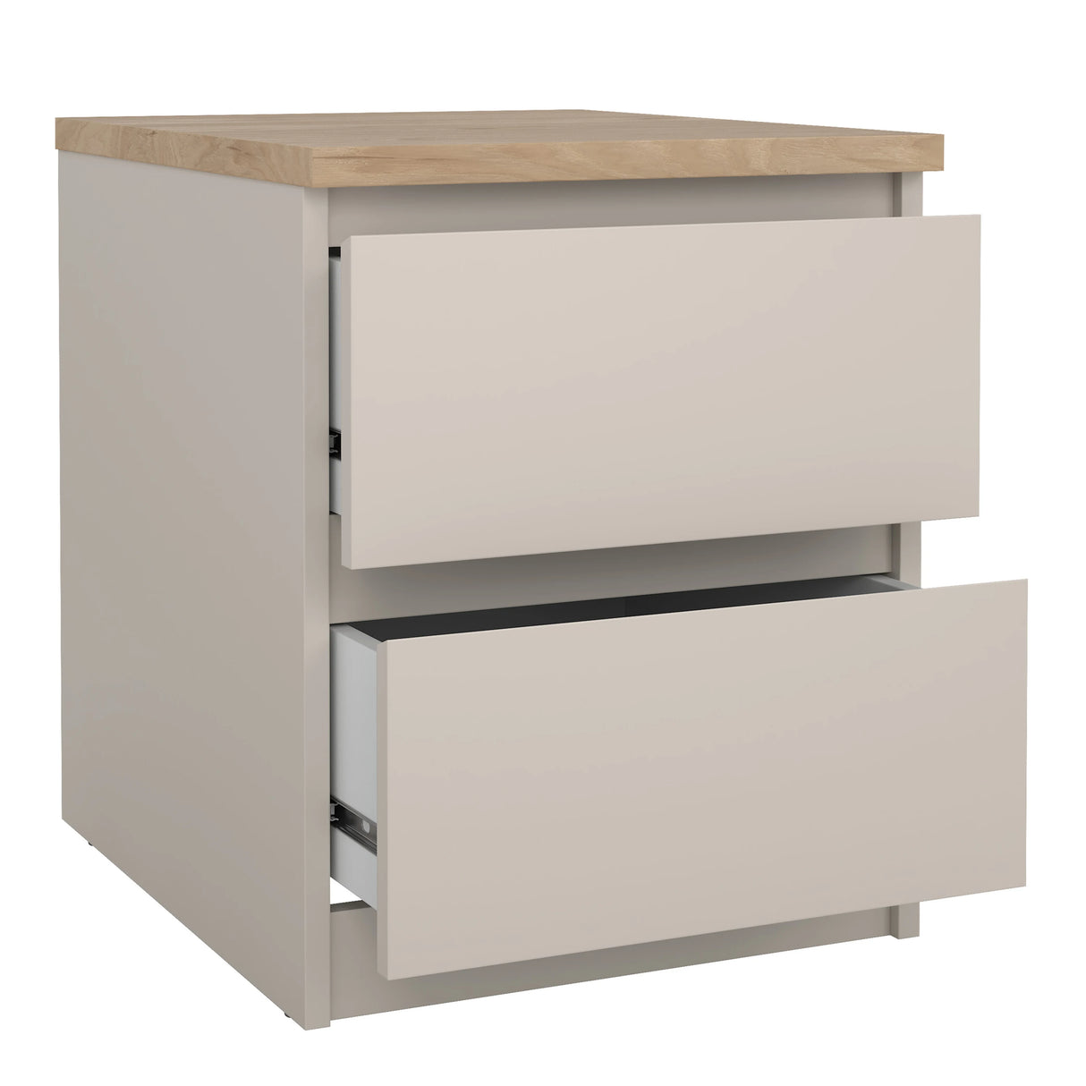 Naia Bedside 2 Drawers in Cashmere Jackson Hickory