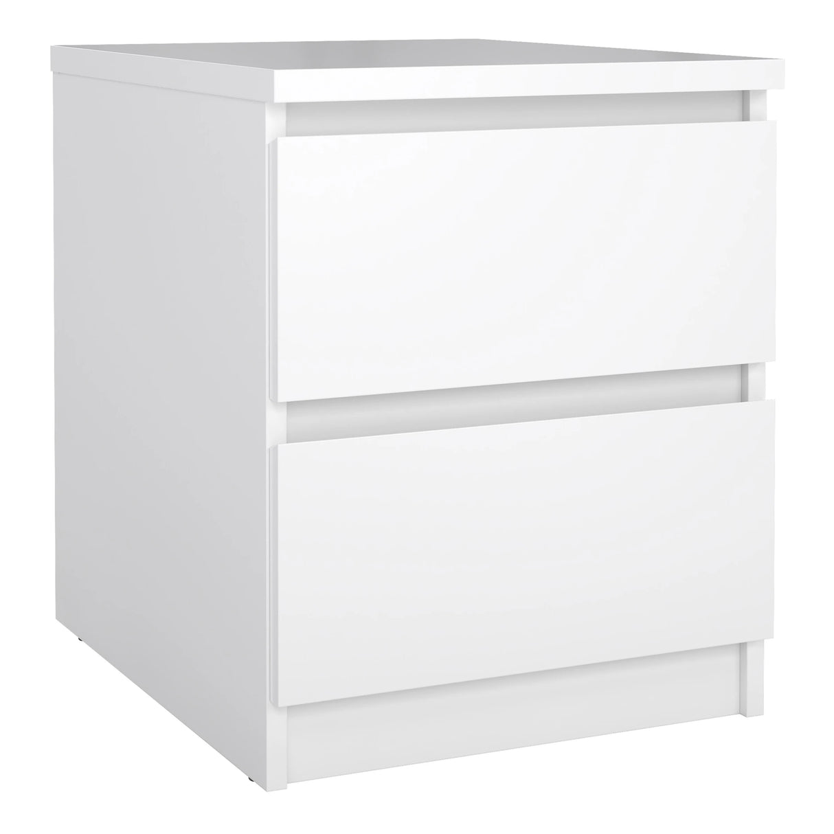 Naia Bedside 2 Drawers in White high gloss