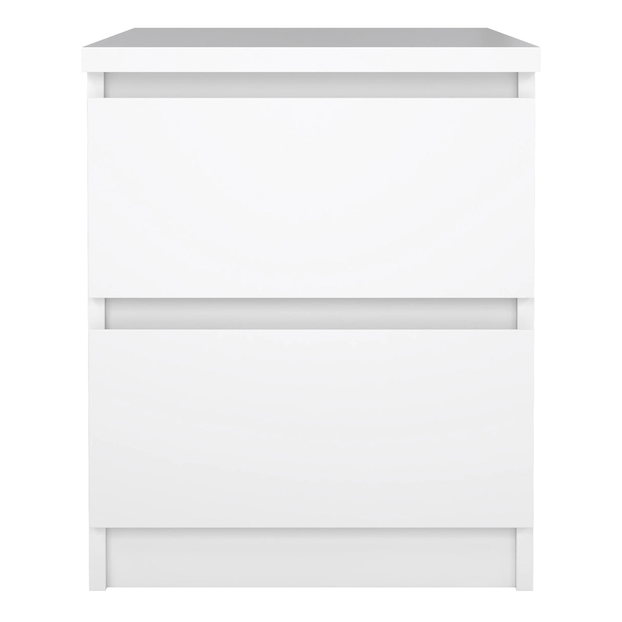 Naia Bedside 2 Drawers in White high gloss