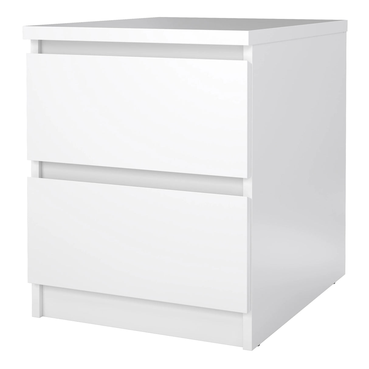 Naia Bedside 2 Drawers in White high gloss