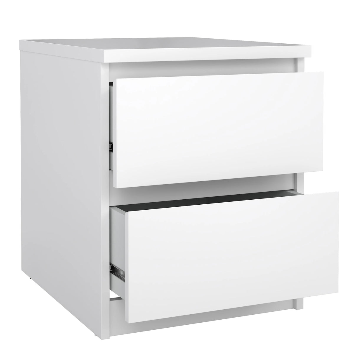 Naia Bedside 2 Drawers in White high gloss