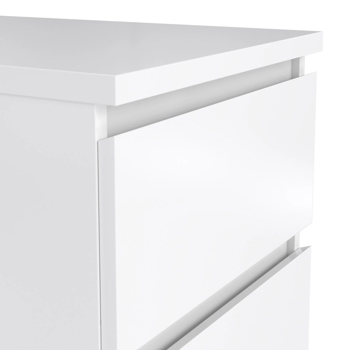 Naia Bedside 2 Drawers in White high gloss