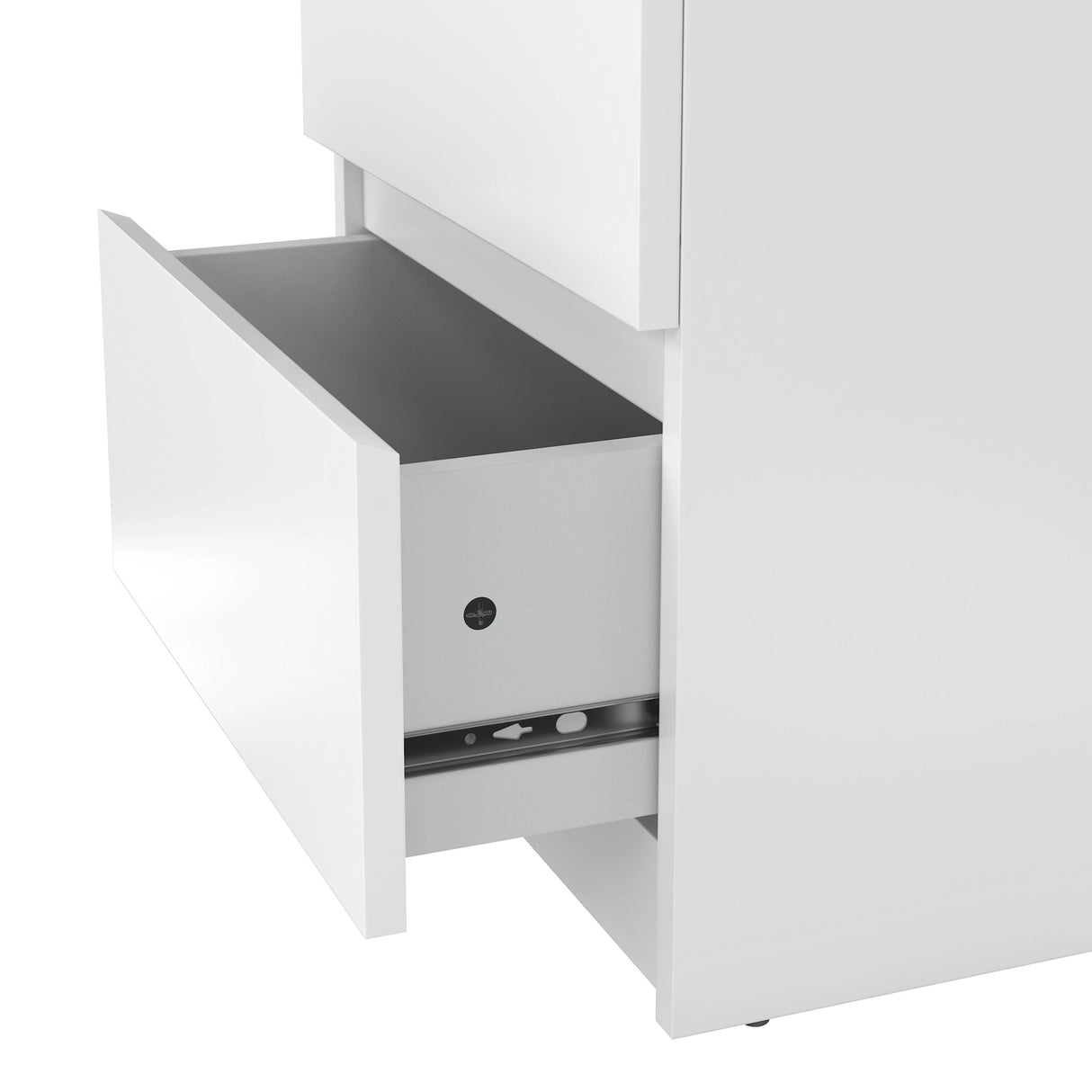 Naia Bedside 2 Drawers in White high gloss