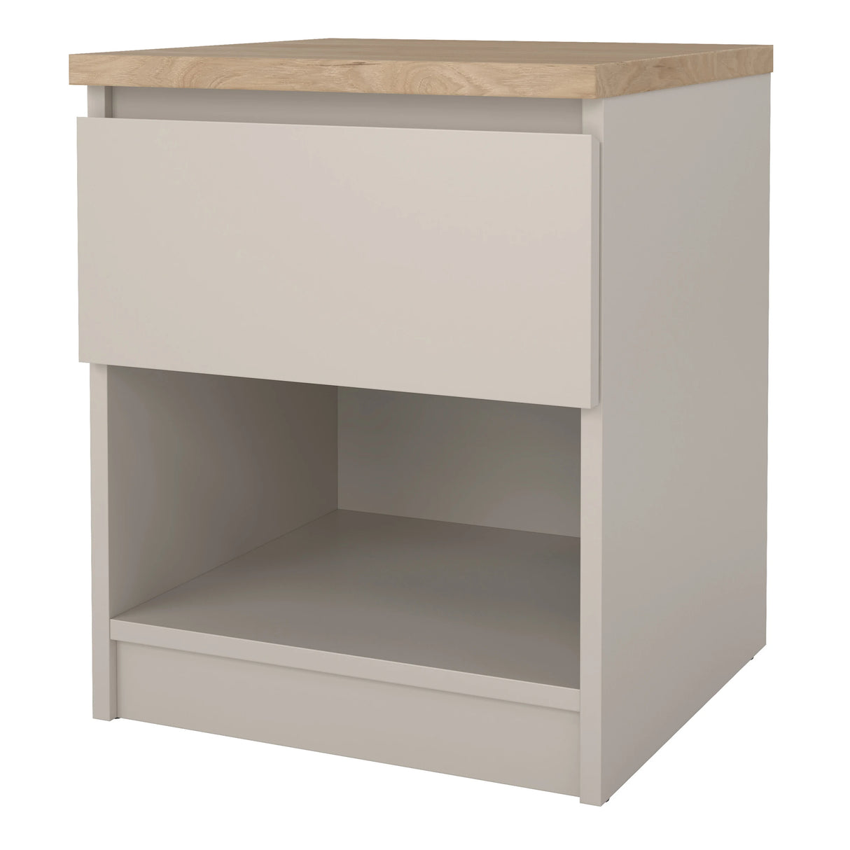 Naia Bedside 1 Drawer 1 Shelf in Cashmere Jackson Hickory