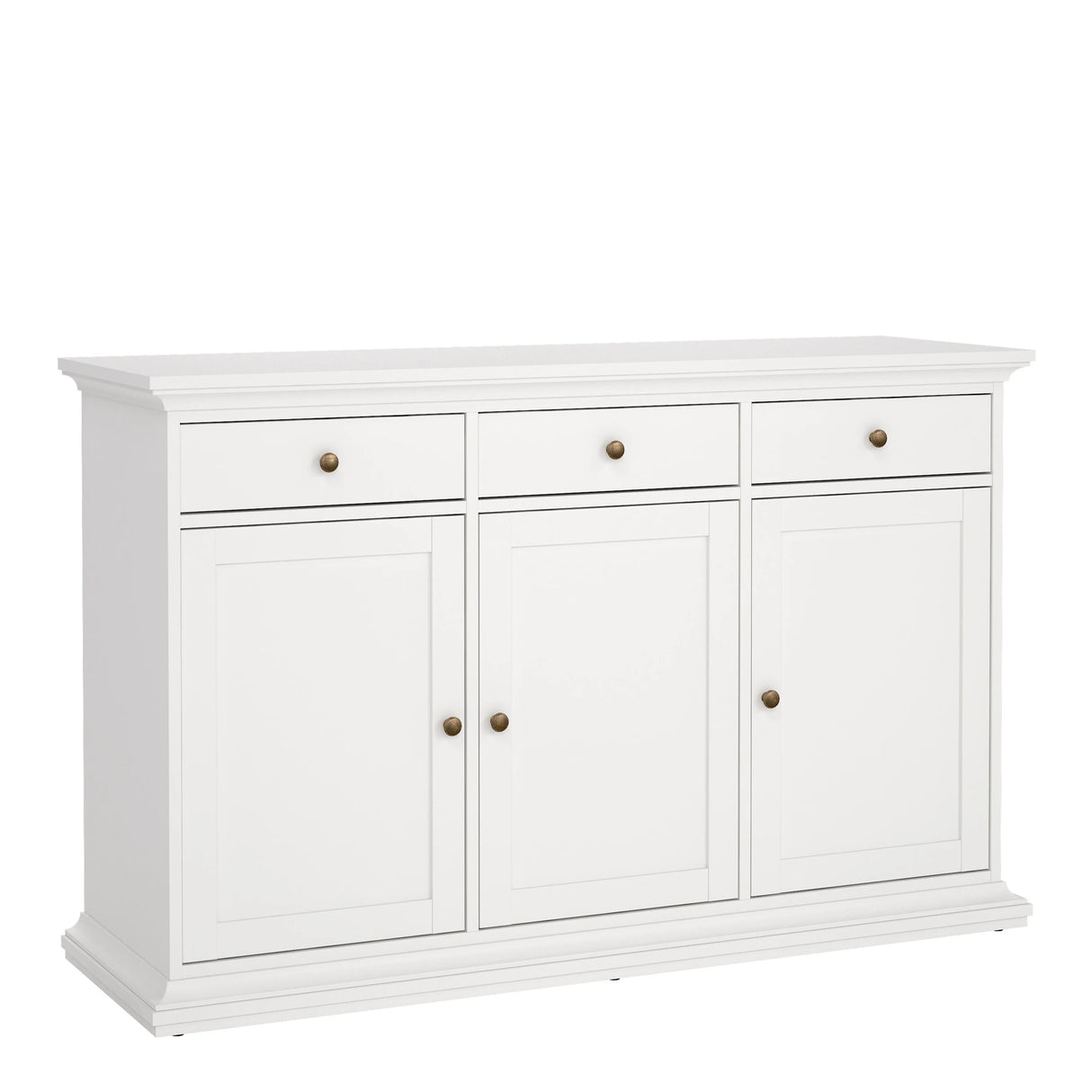 Paris Sideboard with 3 Doors and 3 Drawers in White