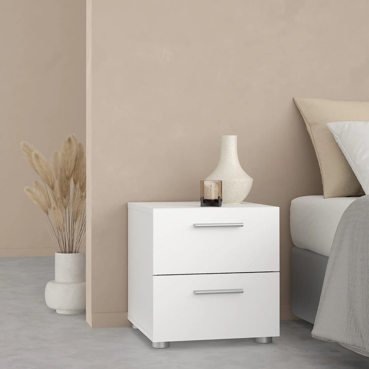 Pepe Bedside 2 Drawers in White