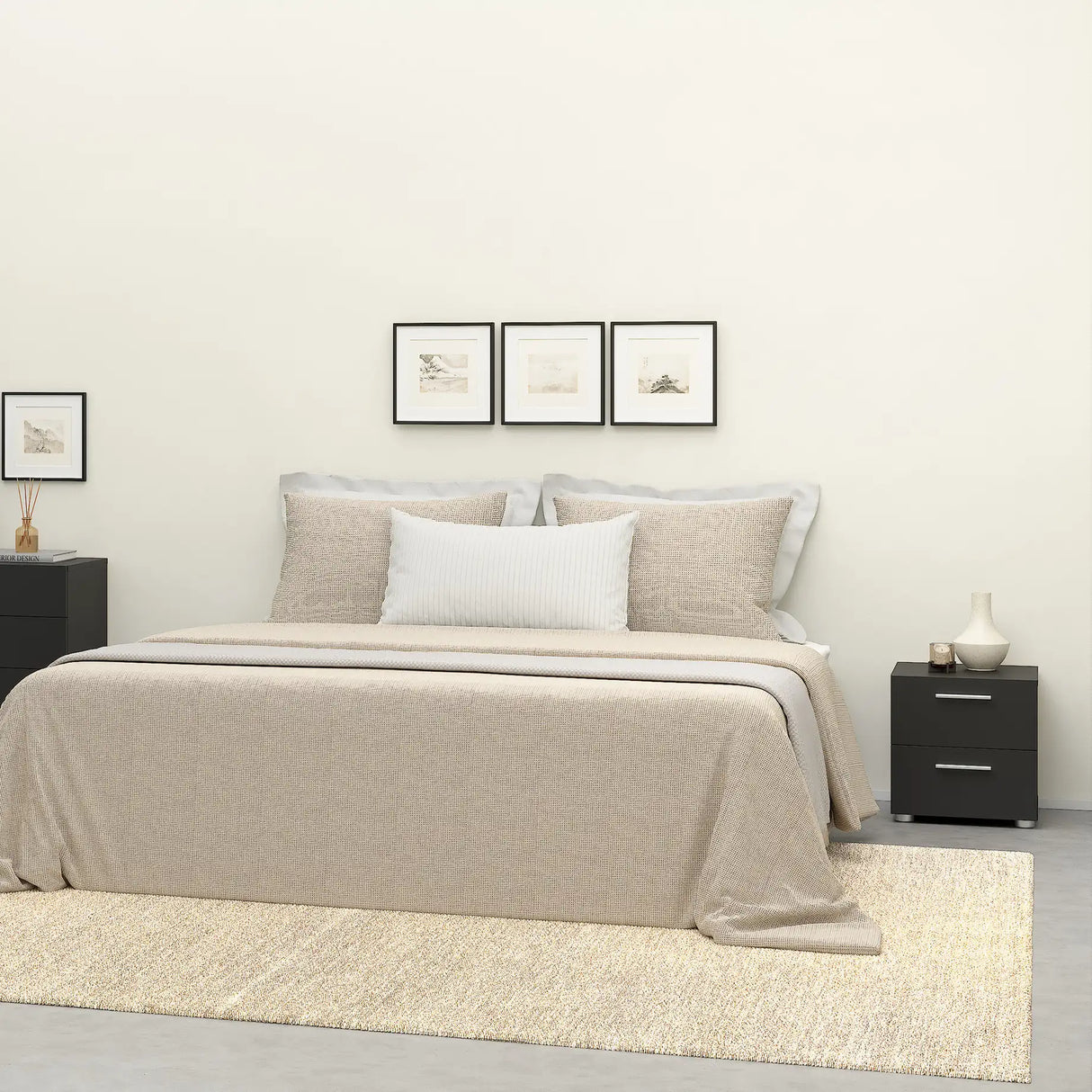 Pepe Bedside 2 Drawers in Black