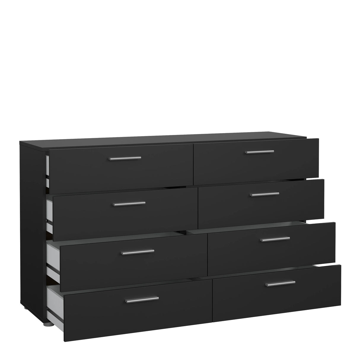 Pepe Wide Chest of 8 Drawers in Black