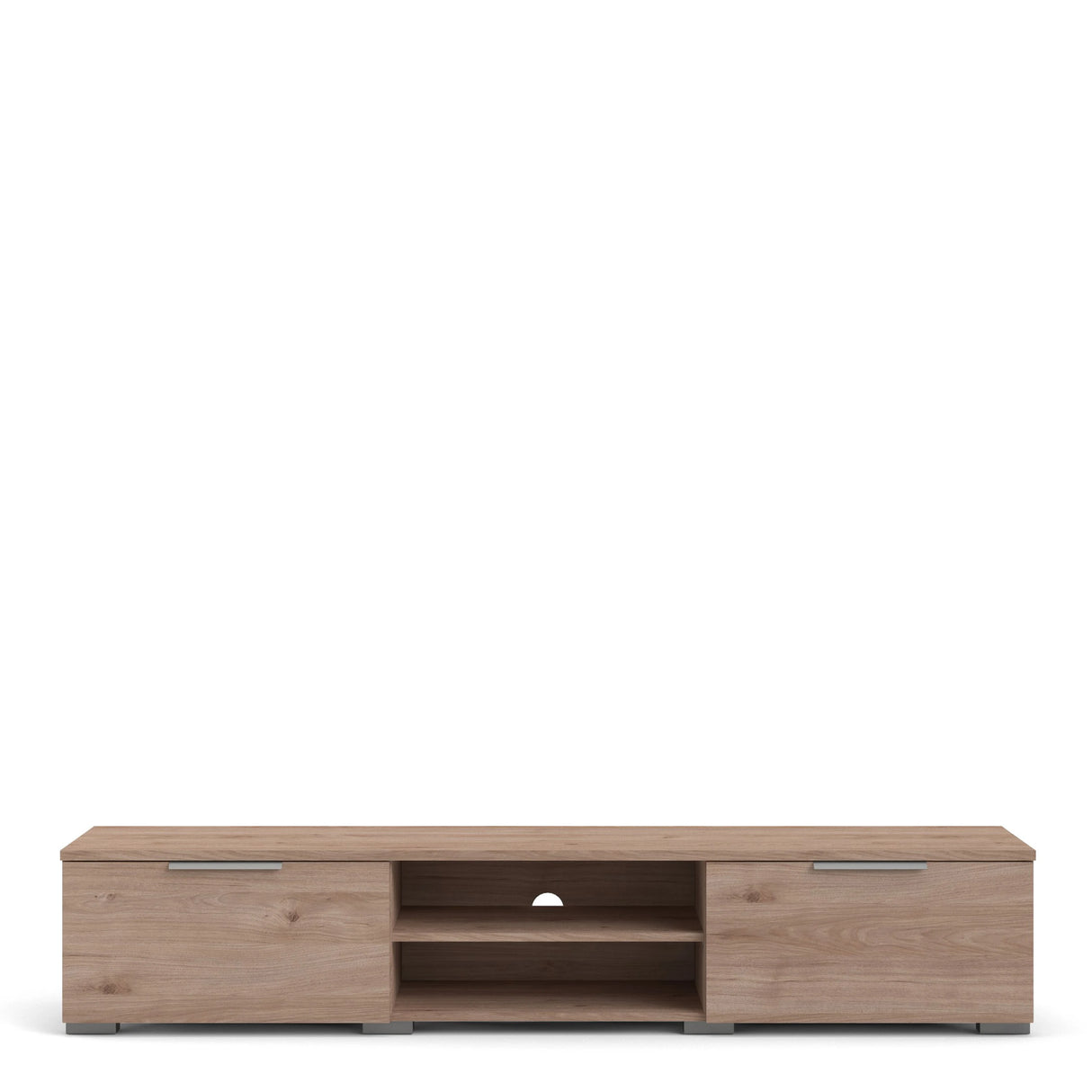 Match TV Unit with 2 Drawers and 2 Shelves in Oak
