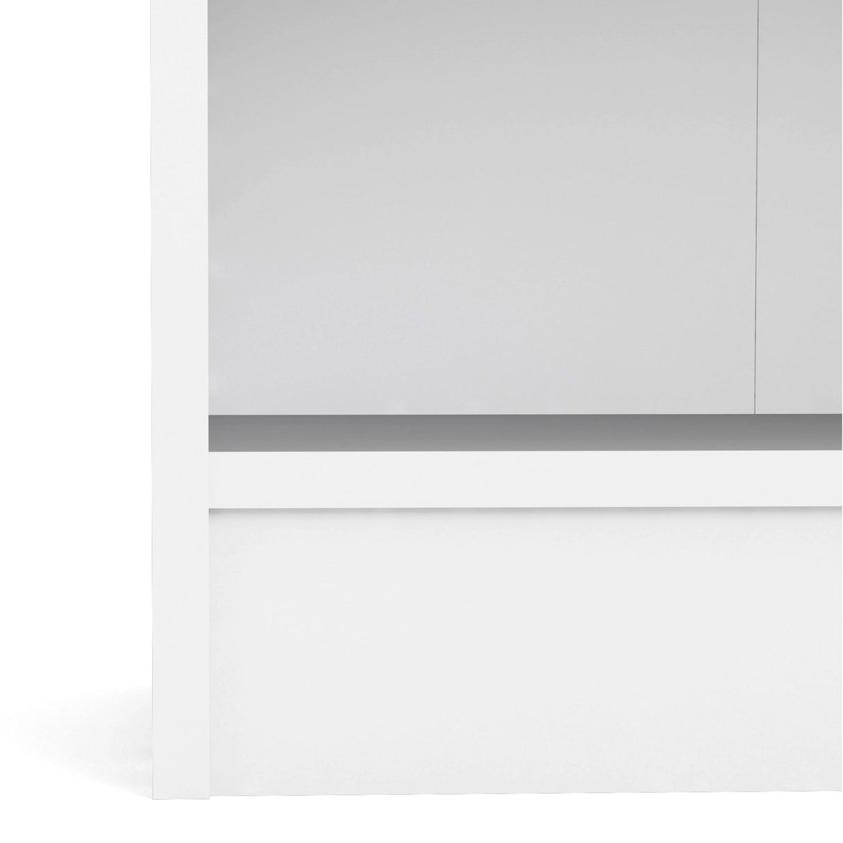 Basic Tall Wide Bookcase 4 Shelves in White